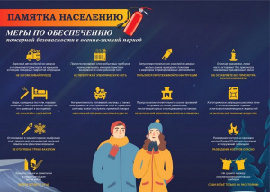 Памятка населению. Меры по обеспечению пожарной безопасности в осенне-зимний период